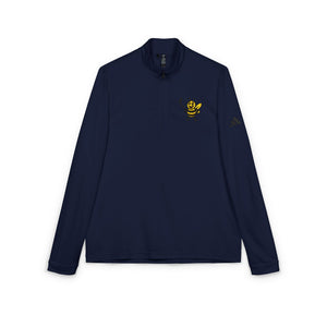 Hockey Bee Embroidered Adidas Quarter-Zip Pullover-Buzzworthy, LLC