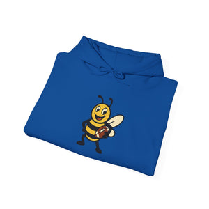 Football Bee Unisex Heavy Blend™ Hooded Sweatshirt-Buzzworthy, LLC
