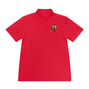 Men's Polo Shirt with Soccer Bee-Buzzworthy, LLC