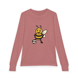 Soccer Bee Youth Long Sleeve Tee-Buzzworthy, LLC