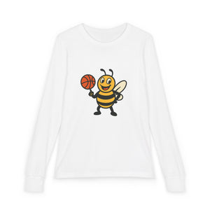 Basketball Bee Youth Long Sleeve Tee-Buzzworthy, LLC