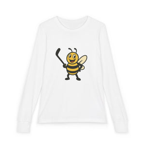 Hockey Bee Youth Long Sleeve Tee-Buzzworthy, LLC