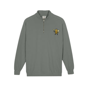 Cocktail Bee Quarter-Zip Sweatshirt-Buzzworthy, LLC