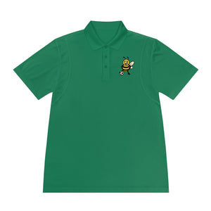 Men's Polo Shirt with Soccer Bee-Buzzworthy, LLC