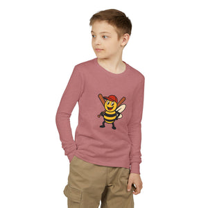 Baseball Bee Youth Long Sleeve Tee-Buzzworthy, LLC