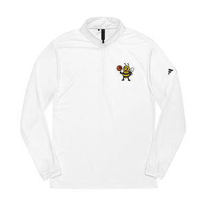 Basketball Bee Embroidered Adidas Quarter-Zip Pullover-Buzzworthy, LLC