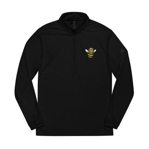 Happy Bee Embroidered Adidas Quarter-Zip Pullover-Buzzworthy, LLC