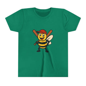 Baseball Bee Graphic Tee-Buzzworthy, LLC