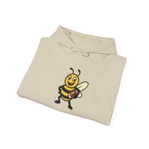 Football Bee Unisex Heavy Blend™ Hooded Sweatshirt-Buzzworthy, LLC