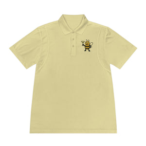 Cocktail Bee Men's Sport Polo Shirt-Buzzworthy, LLC