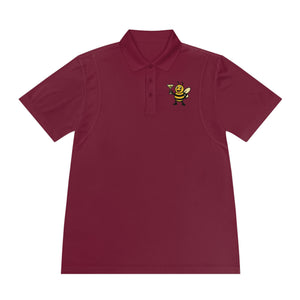 Cocktail Bee Men's Sport Polo Shirt-Buzzworthy, LLC