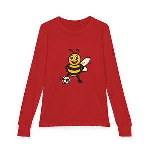 Soccer Bee Youth Long Sleeve Tee-Buzzworthy, LLC