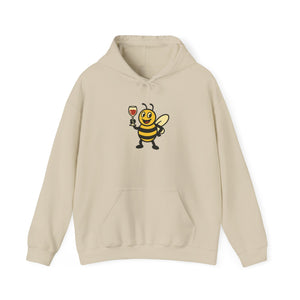 Wine Lover Bee Unisex Heavy Blend™ Hooded Sweatshirt-Buzzworthy, LLC
