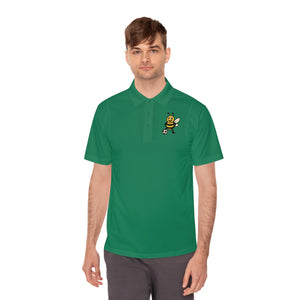 Men's Polo Shirt with Soccer Bee-Buzzworthy, LLC
