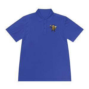 Cocktail Bee Men's Sport Polo Shirt-Buzzworthy, LLC