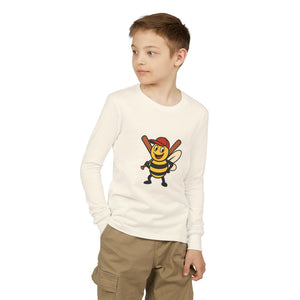 Baseball Bee Youth Long Sleeve Tee-Buzzworthy, LLC