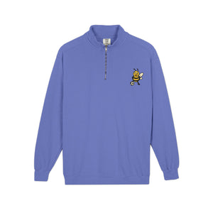 Soccer Bee Quarter-Zip Sweatshirt-Buzzworthy, LLC