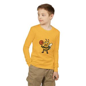 Basketball Bee Youth Long Sleeve Tee-Buzzworthy, LLC