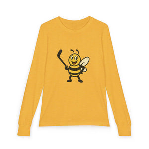 Hockey Bee Youth Long Sleeve Tee-Buzzworthy, LLC
