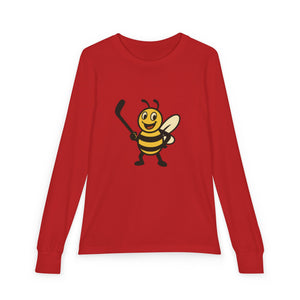 Hockey Bee Youth Long Sleeve Tee-Buzzworthy, LLC