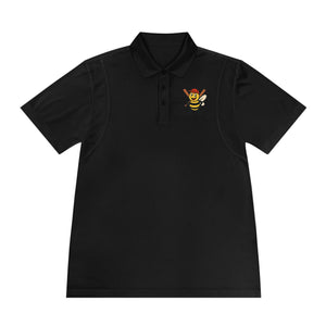 Baseball Bee Men's Sport Polo Shirt-Buzzworthy, LLC